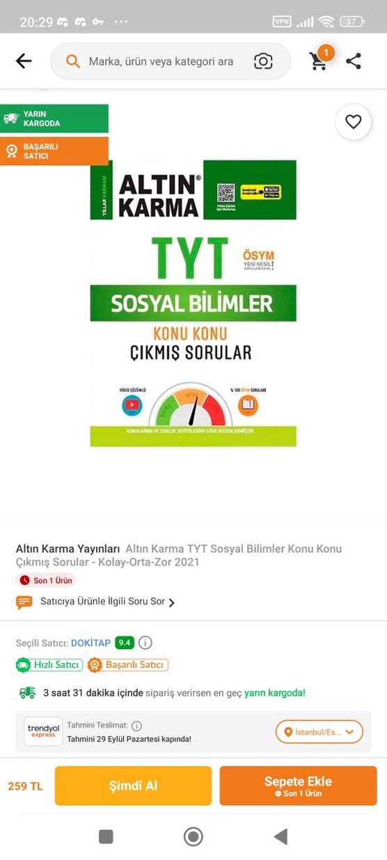 Altın Karma TYT Sosyal Bilimler Çıkmış Sorular Kitabı - Görsel 2