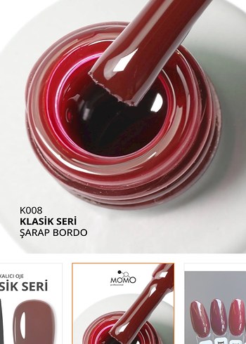 Diğer MOMO Klasik Serisi Koyu Kahverengi Jel Oje 4ml