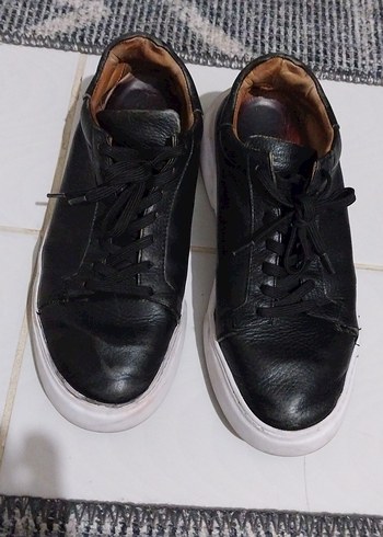 Diğer Siyah Deri Sneaker