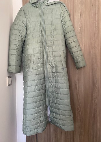 Fermuarlı Yeşil Kadın Kışlık Mont - Görsel 4