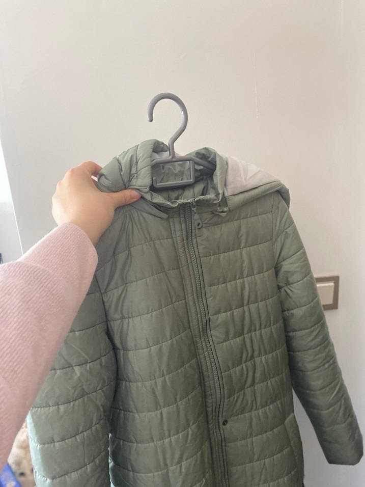 Fermuarlı Yeşil  Kadın Kışlık Mont - Görsel 2