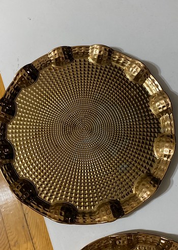 Gold Metal Kahve Sunum Tabağı - Görsel 5