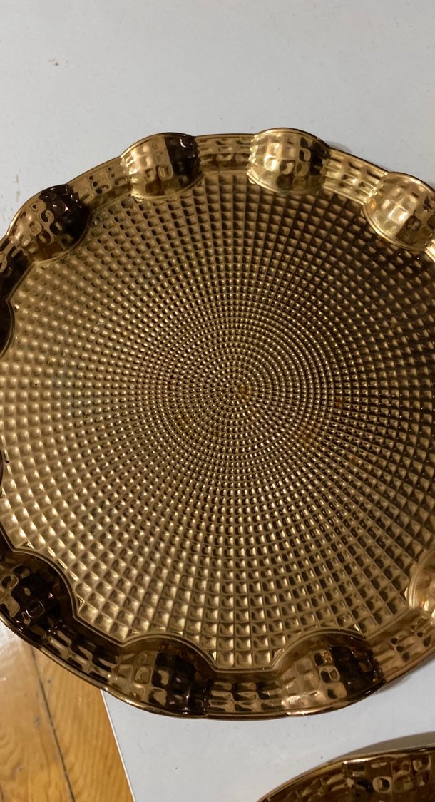 Gold Metal Kahve Sunum Tabağı - Görsel 3