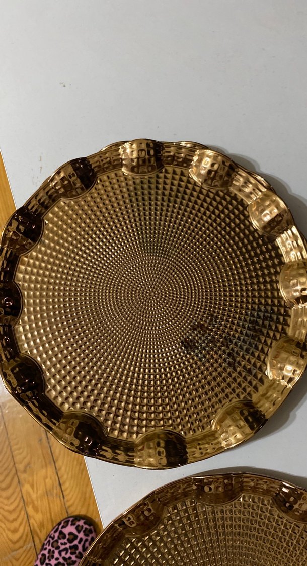 Gold Metal Kahve Sunum Tabağı - Görsel 4