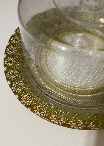 Altın Renkli Yılan Desenli Kapaklı Tabak - Görsel 2