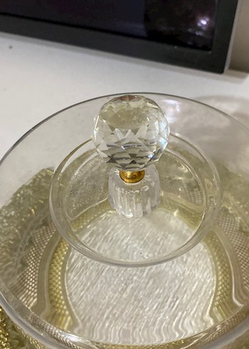 Altın Renkli Yılan Desenli Kapaklı Tabak - Görsel 3