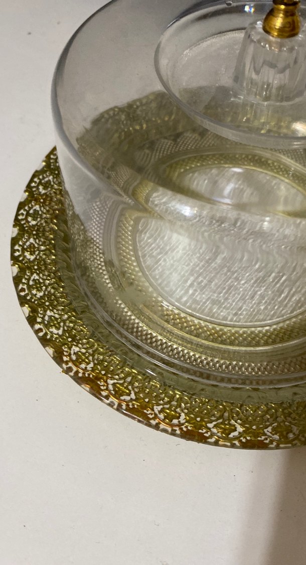 Altın Renkli Yılan Desenli Kapaklı Tabak - Görsel 2