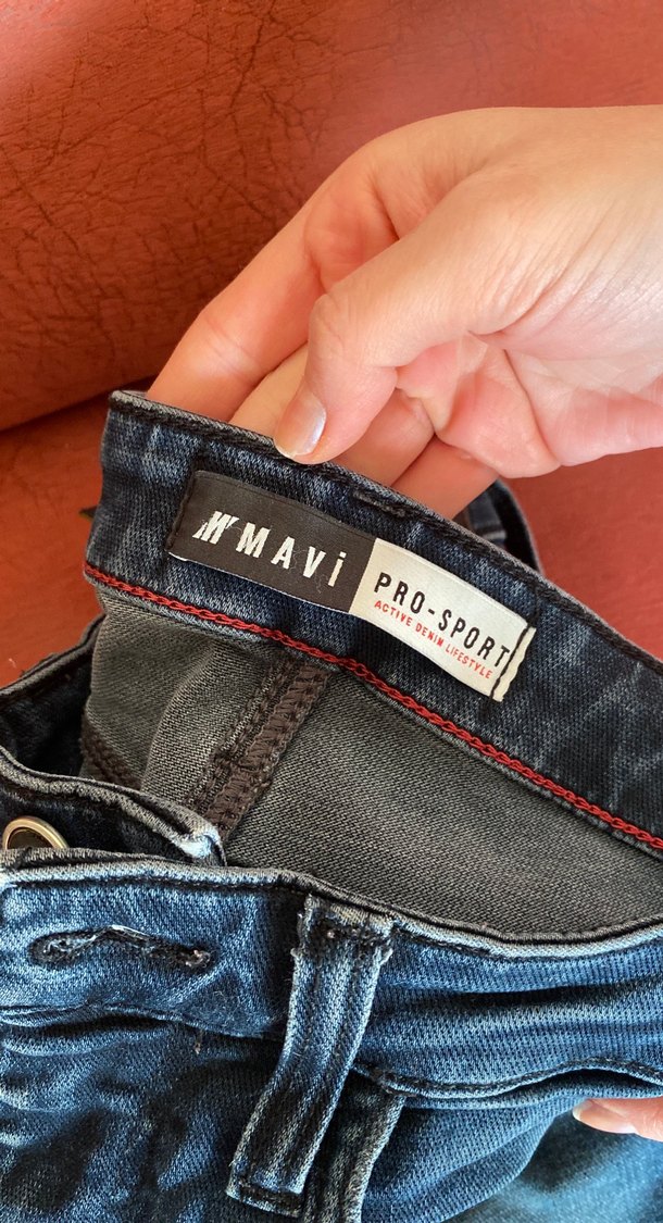 Koyu Mavi Erkek Dar Kesim Kot Pantolon - Görsel 2