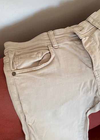 Bej Erkek Keten Pantolon - Görsel 4