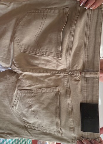 Bej Erkek Keten Pantolon - Görsel 5