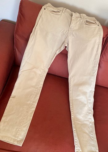 Bej Erkek Keten Pantolon - Görsel 3