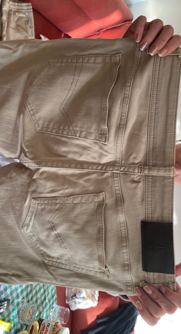 Bej Erkek Keten Pantolon - Görsel 5