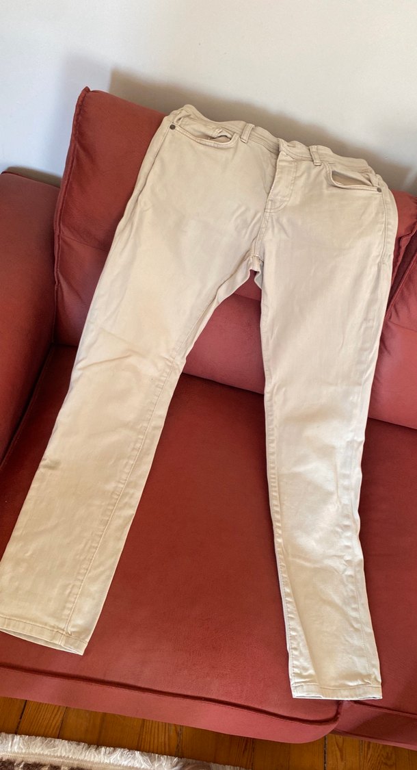 Bej Erkek Keten Pantolon - Görsel 3