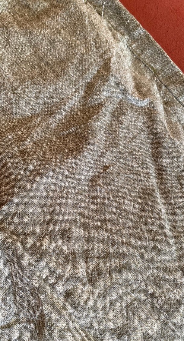 Bej Keten Erkek Pantolon Düğmeli Rahat Kesim - Görsel 2