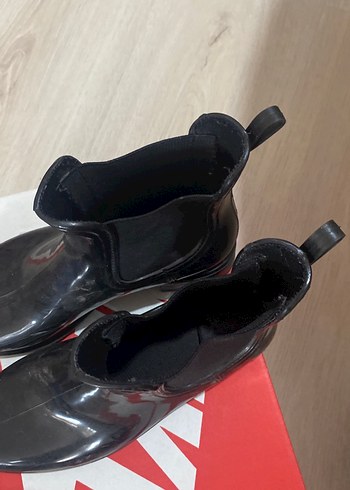 Siyah Rugan Stiletto Topuklu Kadın Bot - Görsel 4