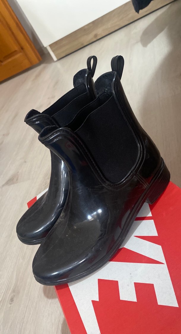 Siyah Rugan Stiletto Topuklu Kadın Bot - Görsel 2