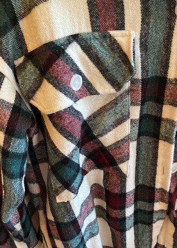 Düğmeli Çok Renkli Kadın oversize Gömlek - Görsel 2