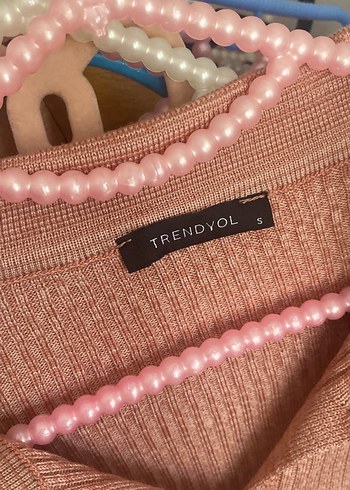 Düğmeli Pembe Triko Kadın Kazak - Görsel 2