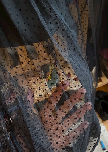 Siyah Pilili Uzun Gotik Etek - Görsel 4