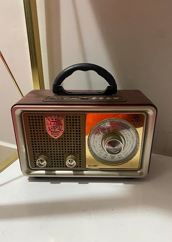 Altın Renkli Retro Müzik Sistemi - Görsel 2