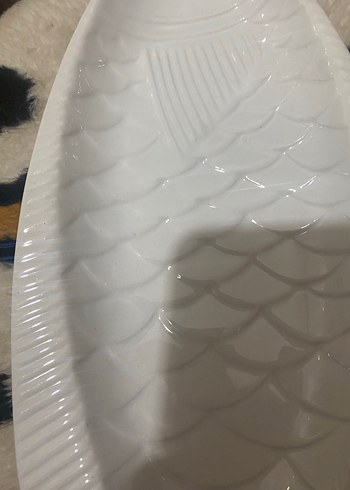 Beyaz Balık Şeklinde Tabak - Görsel 3