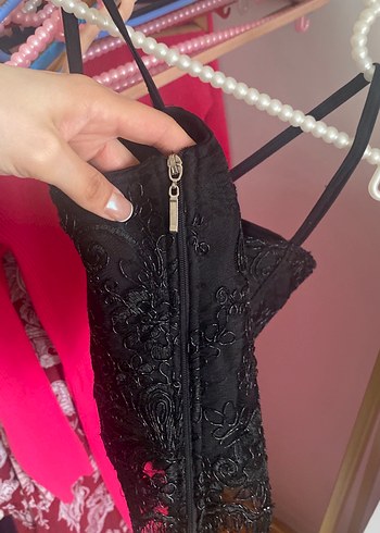 Nakışlı Siyah Gotik Bralet - Görsel 5