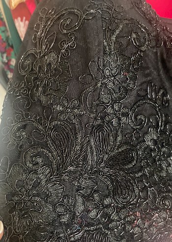Nakışlı Siyah Gotik Bralet - Görsel 3