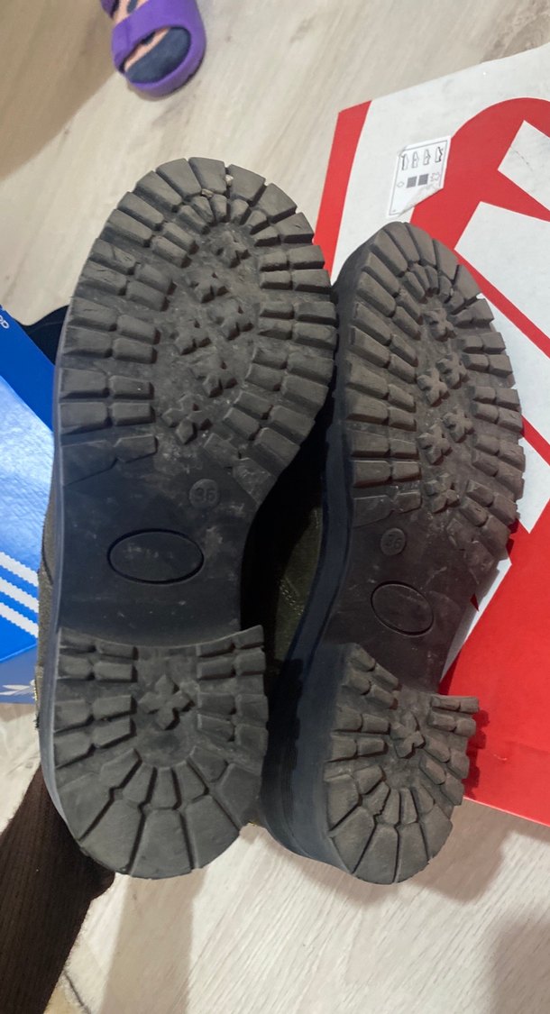 Kahverengi Kamuflaj Desenli Süet Kadın Bot - Görsel 5