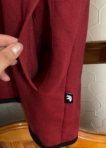 Bordo Kadın Fermuarlı Yarım Boğazlı Sweatshirt - Görsel 3