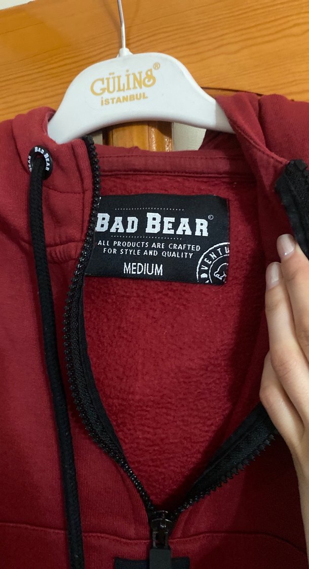 Bordo Kadın Fermuarlı Yarım Boğazlı Sweatshirt - Görsel 5