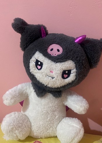 Koyu Gri Şeytan Figürlü Peluş Oyuncak kuromi