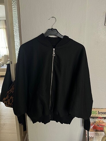 Siyah bomber ceket
