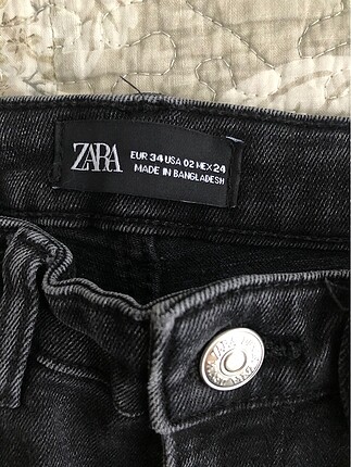 34 Beden siyah Renk Zara jean