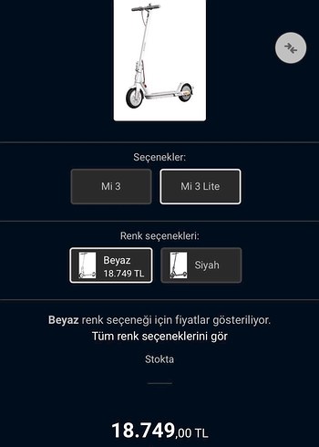 Xiaomi scooter Beyaz-Kutusu açılmamıştır.Faturalıdır. - Görsel 3