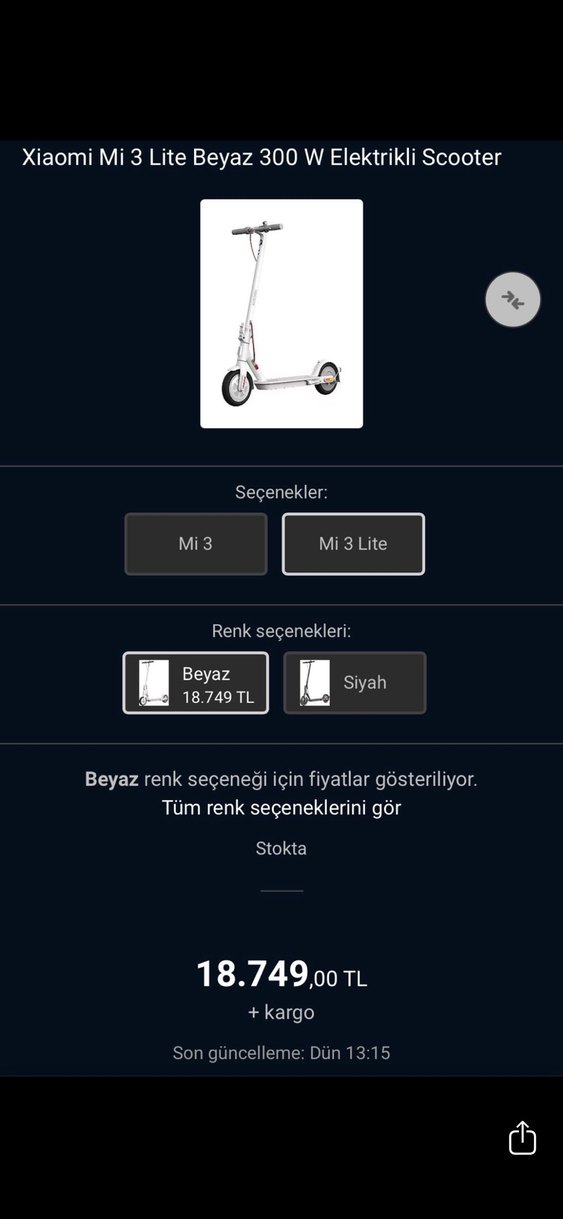 Xiaomi scooter Beyaz-Kutusu açılmamıştır.Faturalıdır. - Görsel 3