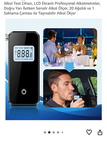 Mayybei Siyah Alkol Test Cihazı LCD Ekranlı - Görsel 2