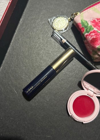 Pastel Pembe Çiçek Desenli Makyaj Çantası seti - Görsel 3