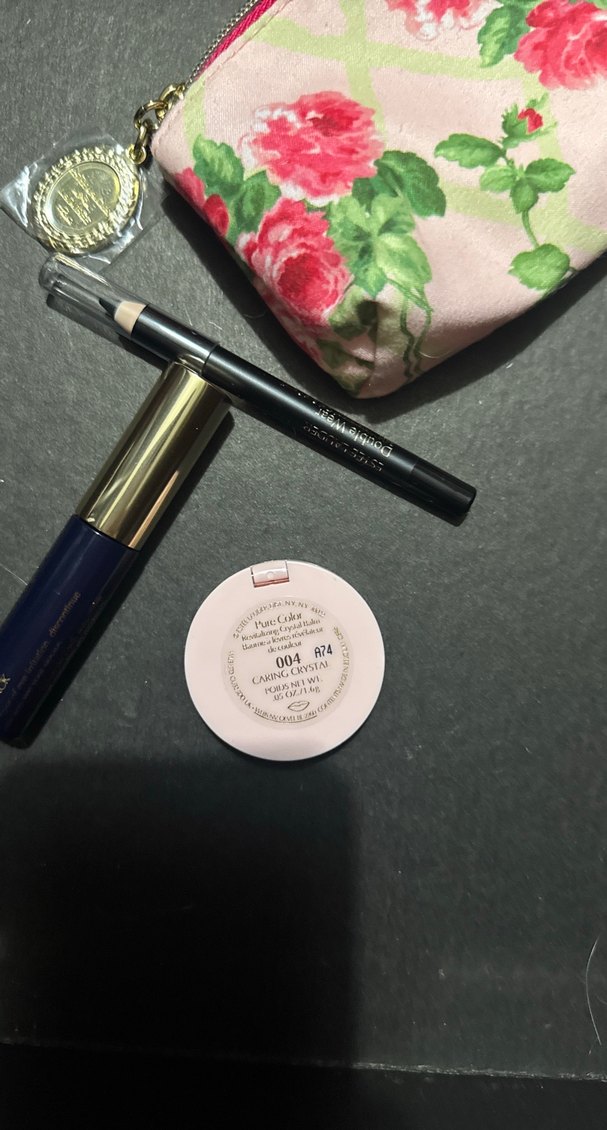 Pastel Pembe Çiçek Desenli Makyaj Çantası seti - Görsel 2