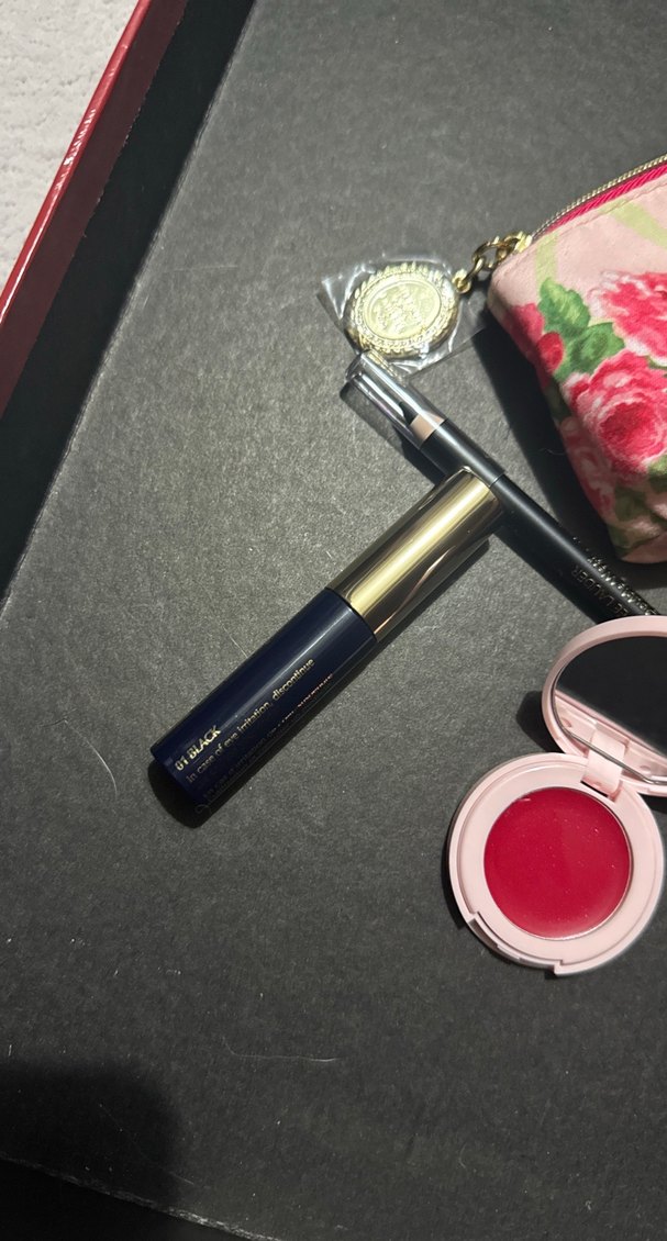 Pastel Pembe Çiçek Desenli Makyaj Çantası seti - Görsel 3