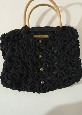 Bohem Çok Renkli Nakışlı Örgü Kadın Çantası - Görsel 2