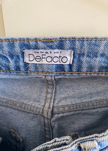 Defacto Mavi Denim Normal boy Mom Kadın Jean