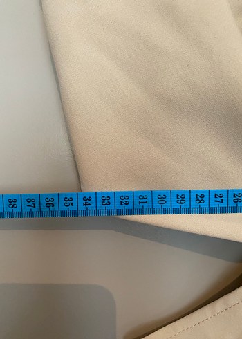 36 Beden Bej Dökümlü Kadın Uzun elbise