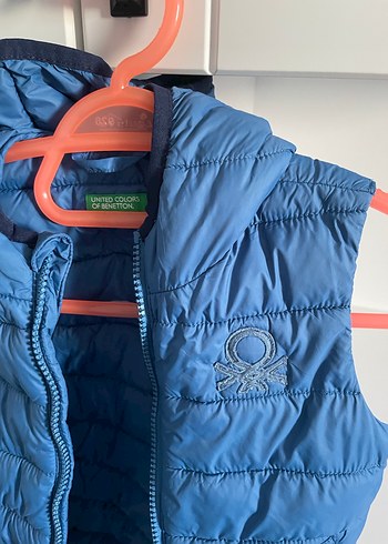 Benetton Düğmeli Erkek Çocuk Mavi Yelek