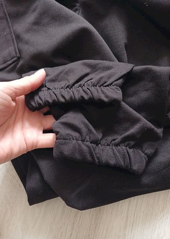 siyah Rahat Kesim Jogger Pantolon - Görsel 2