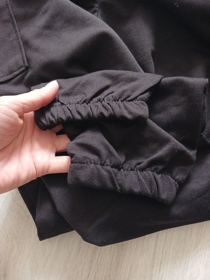 siyah Rahat Kesim Jogger Pantolon - Görsel 2