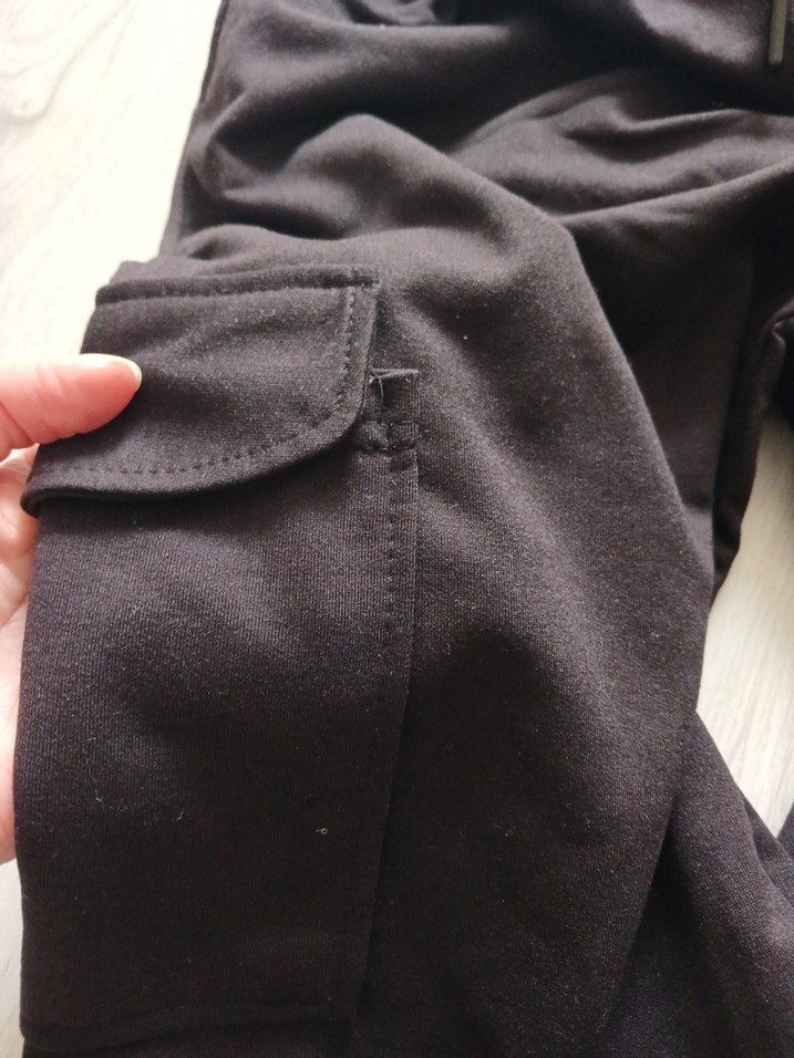 siyah Rahat Kesim Jogger Pantolon - Görsel 3