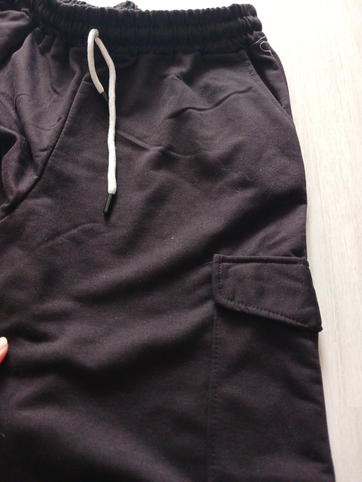 siyah Rahat Kesim Jogger Pantolon - Görsel 4