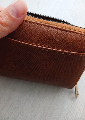 Kahverengi Deri Fermuarlı Kadın Cüzdanı - Görsel 6