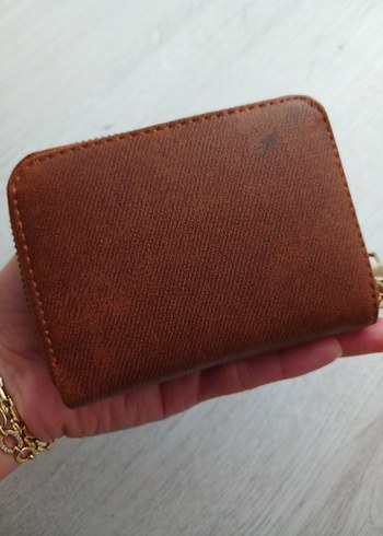 Kahverengi Deri Fermuarlı Kadın Cüzdanı - Görsel 3