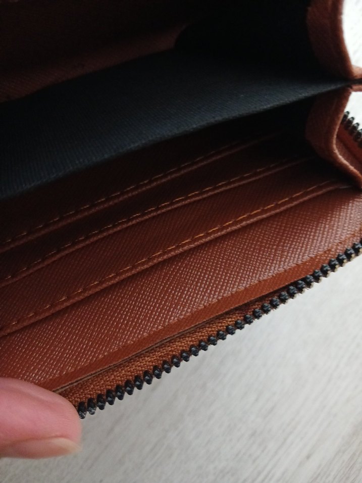 Kahverengi Deri Fermuarlı Kadın Cüzdanı - Görsel 4